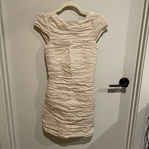 Champagne colored cocktail dress